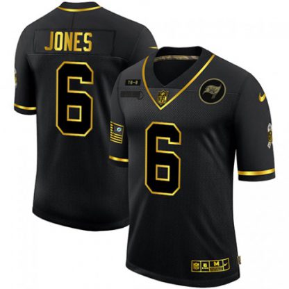 Tampa Bay Tampa Bay Buccaneers #6 Julio Jones Men's Nike 2020 Salute To Service Golden Limited NFL Jersey Black