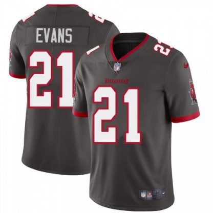 Tampa Bay Tampa Bay Buccaneers #21 Justin Evans Men's Nike Pewter Alternate Vapor Limited Jersey