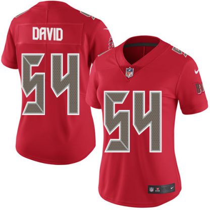 Nike Tampa Bay Buccaneers #54 Lavonte David Red Women's Stitched NFL Limited Rush Jersey