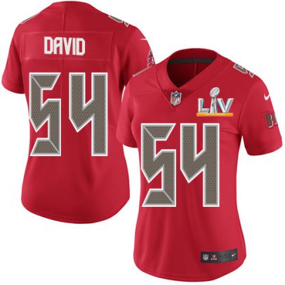 Nike Tampa Bay Buccaneers #54 Lavonte David Red Women's Super Bowl LV Bound Stitched NFL Limited Rush Jersey