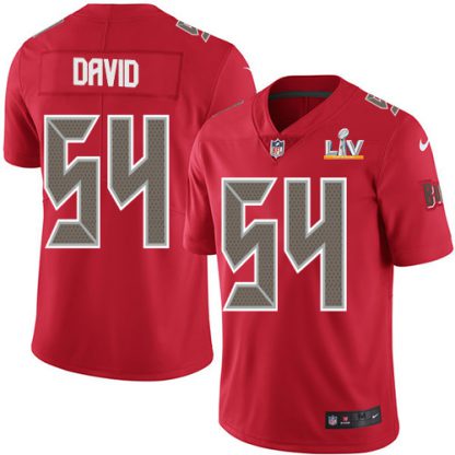 Nike Tampa Bay Buccaneers #54 Lavonte David Red Youth Super Bowl LV Bound Stitched NFL Limited Rush Jersey