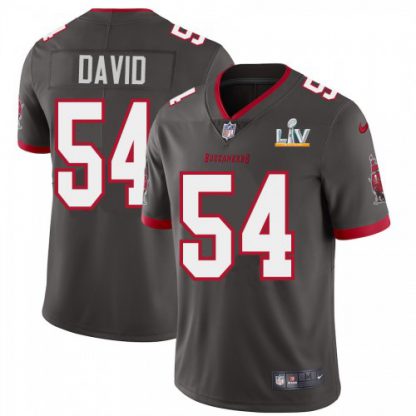 Tampa Bay Tampa Bay Buccaneers #54 Lavonte David Youth Super Bowl LV Bound Nike Pewter Alternate Vapor Limited Jersey