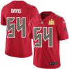 Nike Tampa Bay Buccaneers #54 Lavonte David Red Youth Super Bowl LV Champions Stitched NFL Limited Rush Jersey