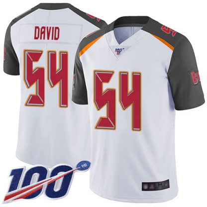 Nike Tampa Bay Buccaneers #54 Lavonte David White Men's Stitched NFL 100th Season Vapor Limited Jersey
