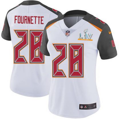 Tampa Bay Tampa Bay Buccaneers #28 Leonard Fournette White Women's Super Bowl LV Bound Stitched NFL Vapor Untouchable Limited Jersey