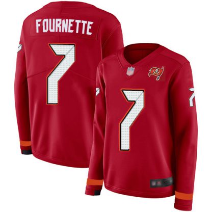 Tampa Bay Tampa Bay Buccaneers #7 Leonard Fournette Red Team Color Women's Stitched NFL Limited Therma Long Sleeve Jersey