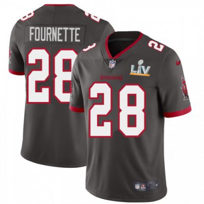 Tampa Bay Tampa Bay Buccaneers #28 Leonard Fournette Youth Super Bowl LV Bound Nike Pewter Alternate Vapor Limited Jersey