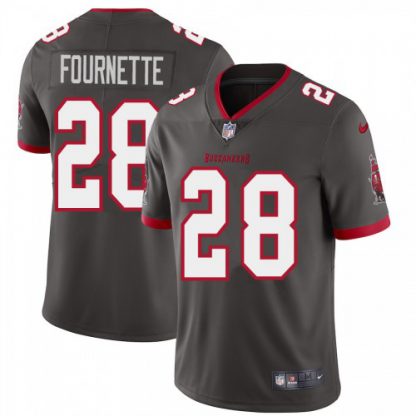 Tampa Bay Tampa Bay Buccaneers #28 Leonard Fournette Men's Nike Pewter Alternate Vapor Limited Jersey