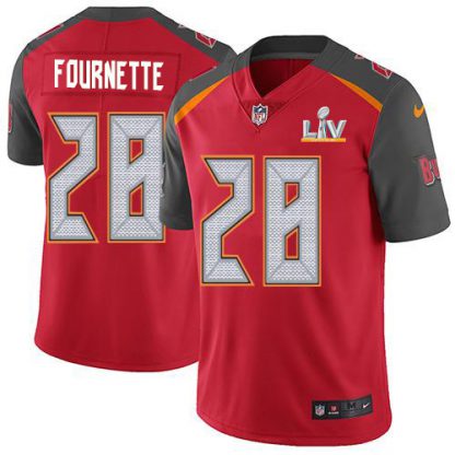 Tampa Bay Tampa Bay Buccaneers #28 Leonard Fournette Red Team Color Men's Super Bowl LV Bound Stitched NFL Vapor Untouchable Limited Jersey