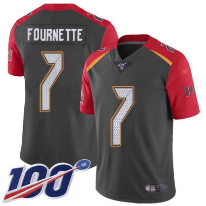 Nike Tampa Bay Buccaneers #7 Leonard Fournette Gray Men's Stitched NFL Limited Inverted Legend 100th Season Jersey