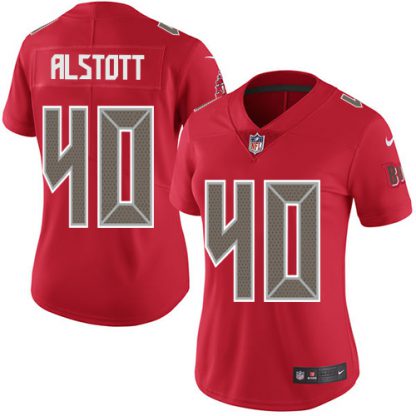 Nike Tampa Bay Buccaneers #40 Mike Alstott Red Women's Stitched NFL Limited Rush Jersey