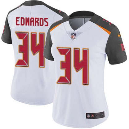 Nike Tampa Bay Buccaneers #34 Mike Edwards White Women's Stitched NFL Vapor Untouchable Limited Jersey