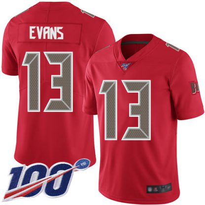 Nike Tampa Bay Buccaneers #13 Mike Evans Red Youth Stitched NFL Limited Rush 100th Season Jersey