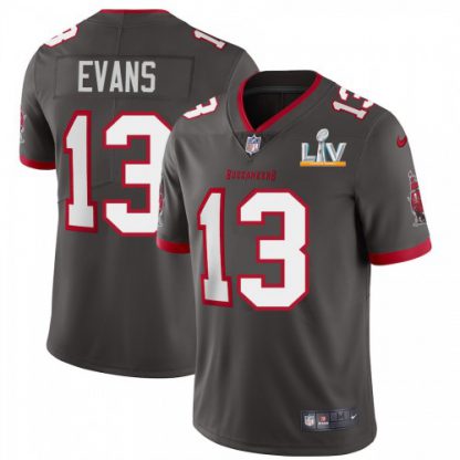 Tampa Bay Tampa Bay Buccaneers #13 Mike Evans Youth Super Bowl LV Bound Nike Pewter Alternate Vapor Limited Jersey