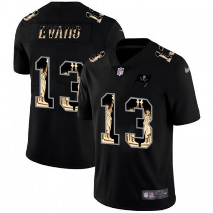 Tampa Bay Tampa Bay Buccaneers #13 Mike Evans Carbon Black Vapor Statue Of Liberty Limited NFL Jersey