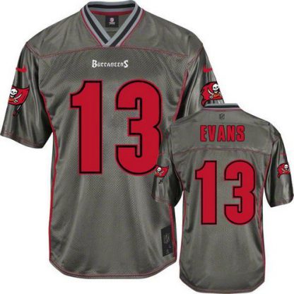 Nike Tampa Bay Buccaneers #13 Mike Evans Grey Men's Stitched NFL Elite Vapor Jersey