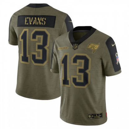 Tampa Bay Tampa Bay Buccaneers #13 Mike Evans Olive Nike 2021 Salute To Service Limited Player Jersey