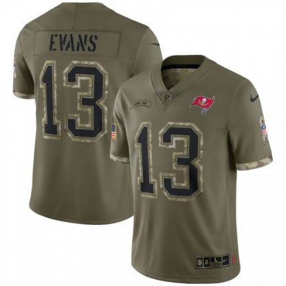 Tampa Bay Tampa Bay Buccaneers #13 Mike Evans Nike Men's 2022 Salute To Service Limited Jersey - Olive