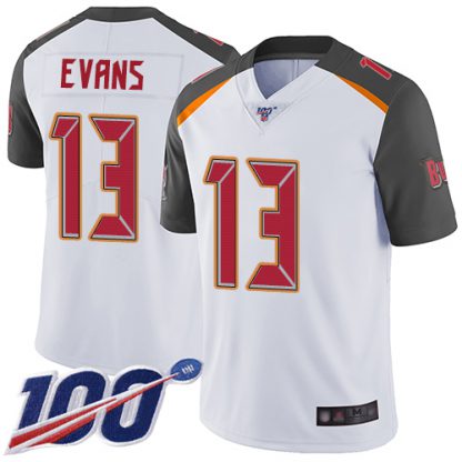 Nike Tampa Bay Buccaneers #13 Mike Evans White Men's Stitched NFL 100th Season Vapor Limited Jersey