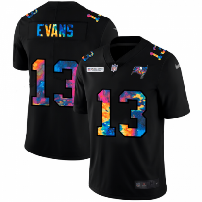 Tampa Bay Tampa Bay Buccaneers #13 Mike Evans Men's Nike Multi-Color Black 2020 NFL Crucial Catch Vapor Untouchable Limited Jersey