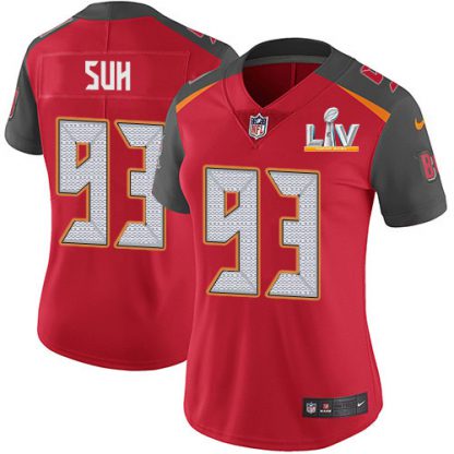 Nike Tampa Bay Buccaneers #93 Ndamukong Suh Red Team Color Women's Super Bowl LV Bound Stitched NFL Vapor Untouchable Limited Jersey