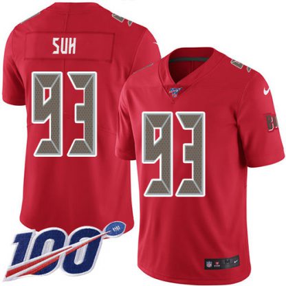 Nike Tampa Bay Buccaneers #93 Ndamukong Suh Red Men's Stitched NFL Limited Rush 100th Season Jersey