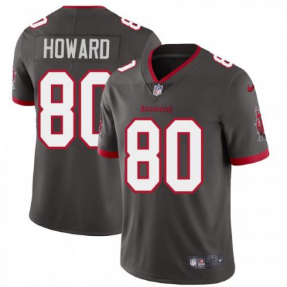 Tampa Bay Tampa Bay Buccaneers #80 O.J. Howard Men's Nike Pewter Alternate Vapor Limited Jersey