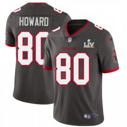 Tampa Bay Tampa Bay Buccaneers #80 O. J. Howard Youth Super Bowl LV Bound Nike Pewter Alternate Vapor Limited Jersey