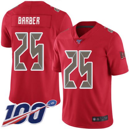 Nike Tampa Bay Buccaneers #25 Peyton Barber Red Men's Stitched NFL Limited Rush 100th Season Jersey