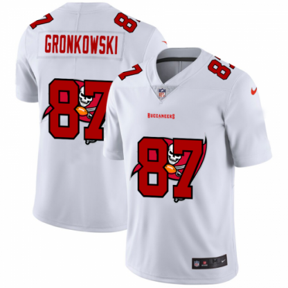 Tampa Bay Tampa Bay Buccaneers #87 Rob Gronkowski White Men's Nike Team Logo Dual Overlap Limited NFL Jersey