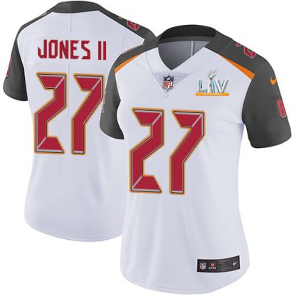 Nike Tampa Bay Buccaneers #27 Ronald Jones II White Women's Super Bowl LV Bound Stitched NFL Vapor Untouchable Limited Jersey