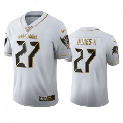 Tampa Bay Tampa Bay Buccaneers #27 Ronald Jones II Men's Nike White Golden Edition Vapor Limited NFL 100 Jersey