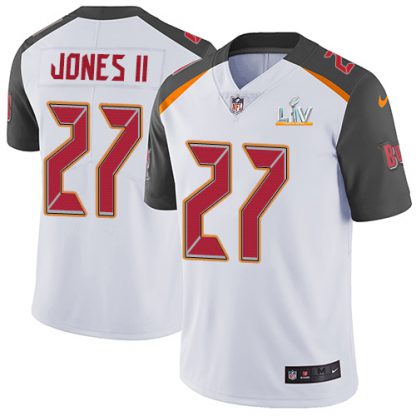 Nike Tampa Bay Buccaneers #27 Ronald Jones II White Men's Super Bowl LV Bound Stitched NFL Vapor Untouchable Limited Jersey