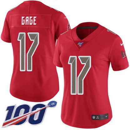 Nike Tampa Bay Buccaneers #17 Russell Gage Red Women's Stitched NFL Limited Rush 100th Season Jersey
