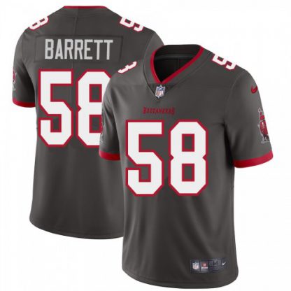 Tampa Bay Tampa Bay Buccaneers #58 Shaquil Barrett Men's Nike Pewter Alternate Vapor Limited Jersey