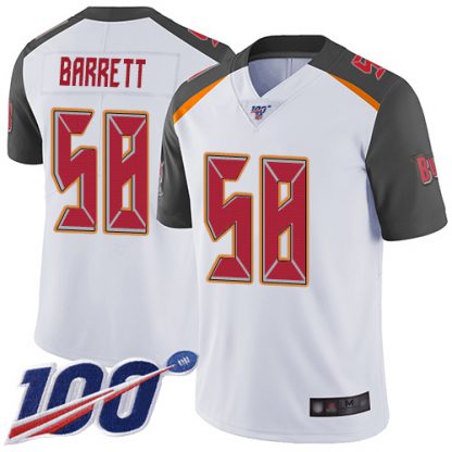 Nike Tampa Bay Buccaneers #58 Shaquil Barrett White Men's Stitched NFL 100th Season Vapor Limited Jersey