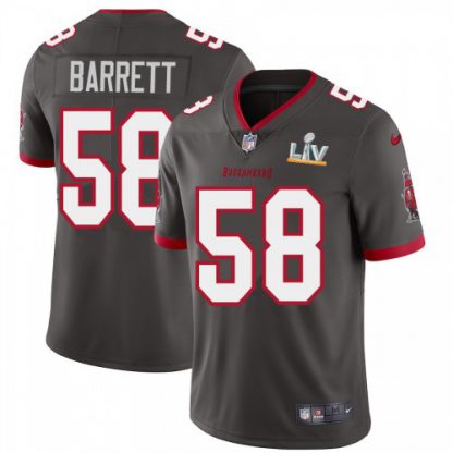 Tampa Bay Tampa Bay Buccaneers #58 Shaquil Barrett Men's Super Bowl LV Bound Nike Pewter Alternate Vapor Limited Jersey