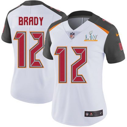 Nike Tampa Bay Buccaneers #12 Tom Brady White Women's Super Bowl LV Bound Stitched NFL Vapor Untouchable Limited Jersey