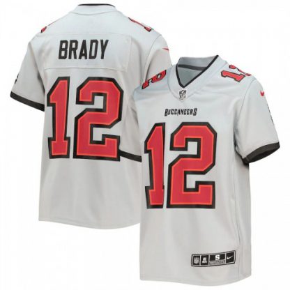 Tampa Bay Tampa Bay Buccaneers #12 Tom Brady Nike Youth Gray Inverted Team Game Jersey