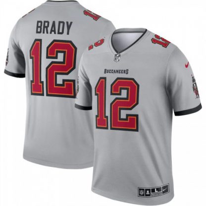 Tampa Bay Tampa Bay Buccaneers #12 Tom Brady Nike Men's Gray Inverted Legend Jersey