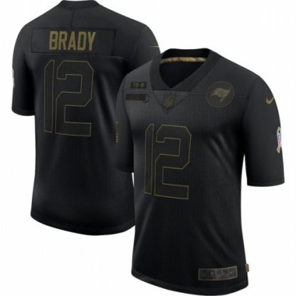 Tampa Bay Tampa Bay Buccaneers #12 Tom Brady Nike 2020 Salute To Service Limited Jersey Black