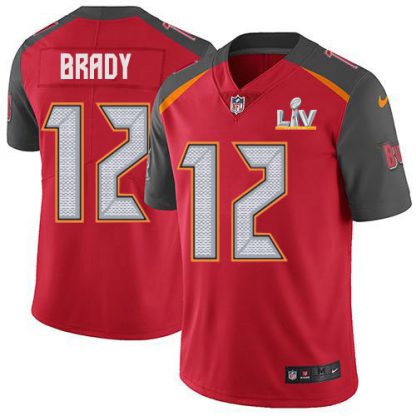 Nike Tampa Bay Buccaneers #12 Tom Brady Red Team Color Men's Super Bowl LV Bound Stitched NFL Vapor Untouchable Limited Jersey