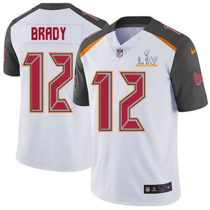 Nike Tampa Bay Buccaneers #12 Tom Brady White Men's Super Bowl LV Bound Stitched NFL Vapor Untouchable Limited Jersey