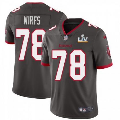 Tampa Bay Tampa Bay Buccaneers #78 Tristan Wirfs Men's Super Bowl LV Bound Nike Pewter Alternate Vapor Limited Jersey