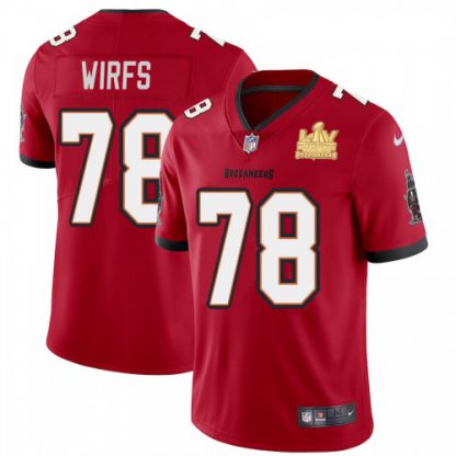 Tampa Bay Tampa Bay Buccaneers #78 Tristan Wirfs Men's Super Bowl LV Champions Patch Nike Red Vapor Limited Jersey