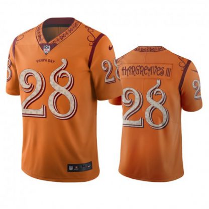 Tampa Bay Tampa Bay Buccaneers #28 Vernon Hargreaves III Orange Vapor Limited City Edition Jersey