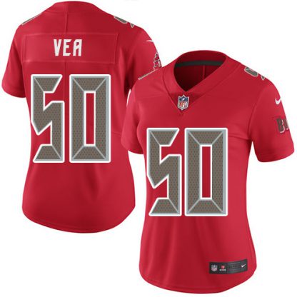 Nike Tampa Bay Buccaneers #50 Vita Vea Red Women's Stitched NFL Limited Rush Jersey