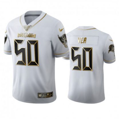 Tampa Bay Tampa Bay Buccaneers #50 Vita Vea Men's Nike White Golden Edition Vapor Limited NFL 100 Jersey