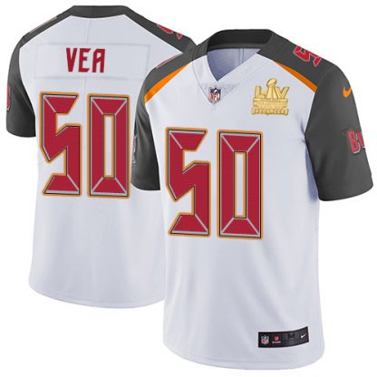 Nike Tampa Bay Buccaneers #50 Vita Vea White Men's Super Bowl LV Champions Patch Stitched NFL Vapor Untouchable Limited Jersey