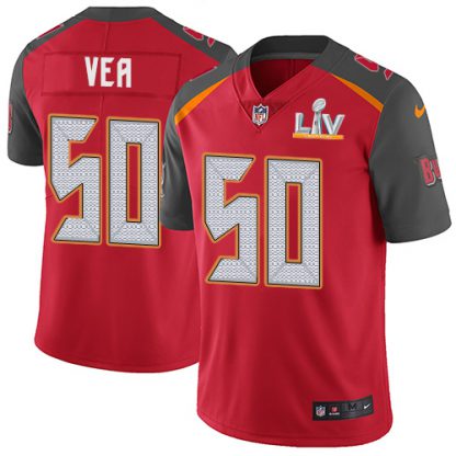 Nike Tampa Bay Buccaneers #50 Vita Vea Red Team Color Men's Super Bowl LV Bound Stitched NFL Vapor Untouchable Limited Jersey